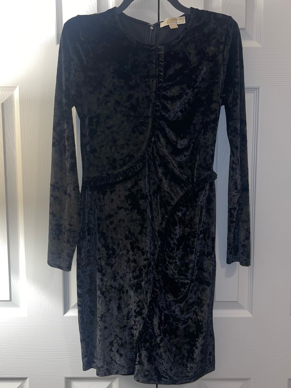MK Black Velvet Long Sleeve Dress